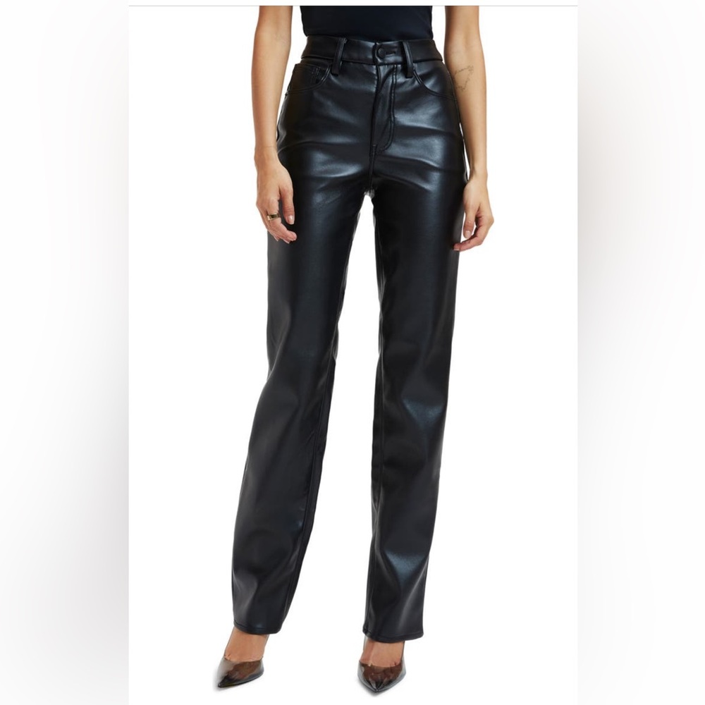 Faux Leather Good American High Waist Pants